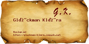 Glückman Klára névjegykártya