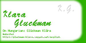 klara gluckman business card